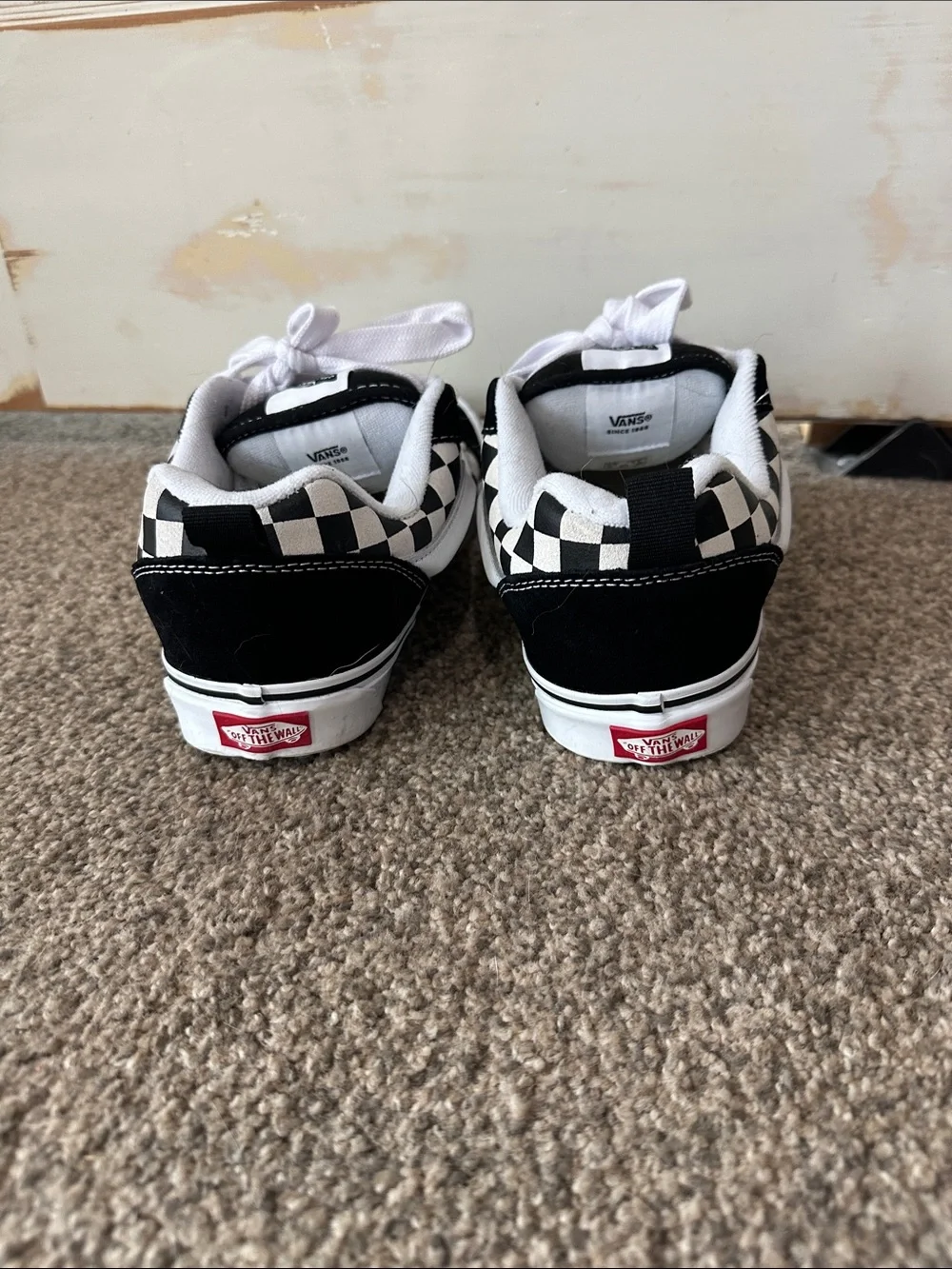 Vans Kids Black & White Checkerboard Low-Top Sneakers